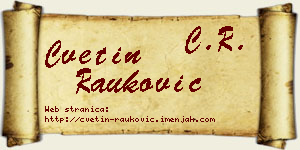 Cvetin Rauković vizit kartica